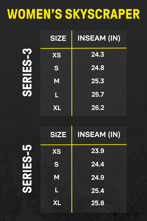 WOMEN'S SKYSCRAPER TIGHTS INSEAMS