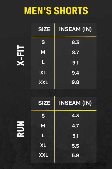MEN'S SHORTS INSEAMS