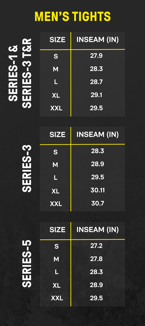 MEN'S TIGHTS INSEAMS