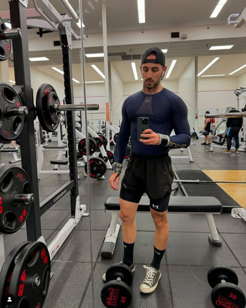 SKINS SERIES-5 MEN'S LONG SLEEVE TOP NAVY BLUE