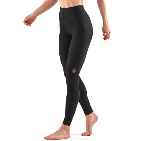 SKINS SERIES-5 WOMEN'S RECOVERY LONG TIGHTS BLACK