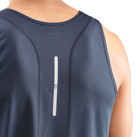 SKINS SERIES-3 MEN'S RUNNING SINGLET NAVY BLUE
