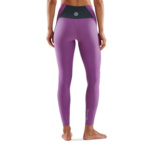 SKINS SERIES-3 WOMEN'S TRAVEL AND RECOVERY LONG TIGHTS AMETHYST
