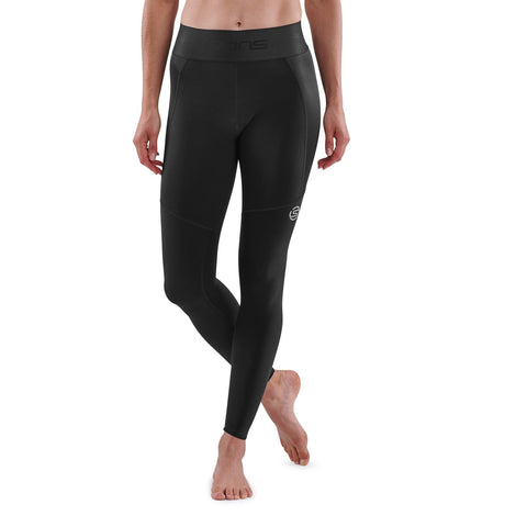 SKINS SERIES-3 WOMEN'S THERMAL LONG TIGHTS BLACK (WITH POCKET)