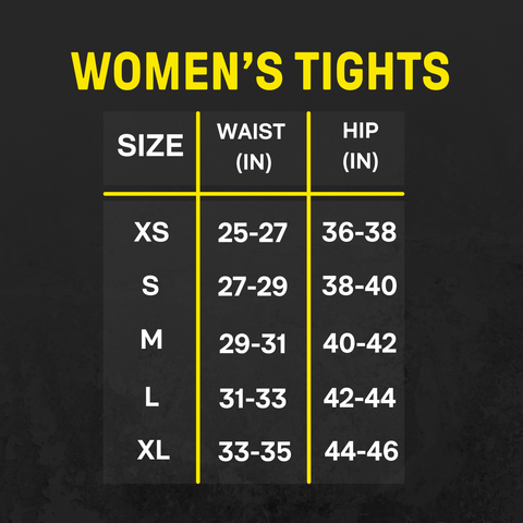 WOMEN'S TIGHTS SIZE MEASUREMENTS