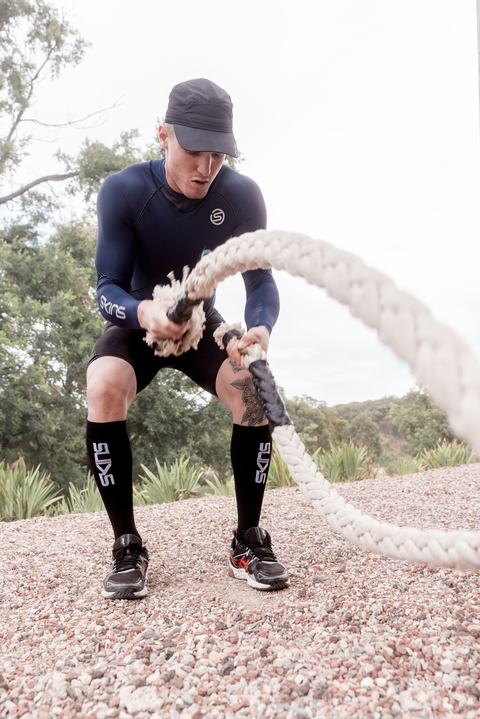 SKINS SERIES-3 UNISEX PERFORMANCE SOCK NAVY BLUE