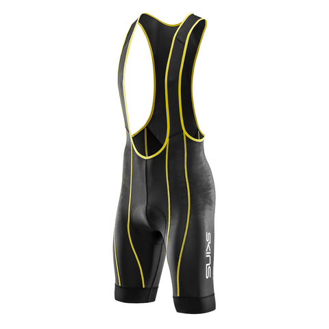 SKINS CYCLE MEN'S HERITAGE BIB SHORTS BLACK/ZEST