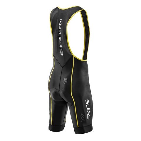 SKINS CYCLE MEN'S HERITAGE BIB SHORTS BLACK/ZEST