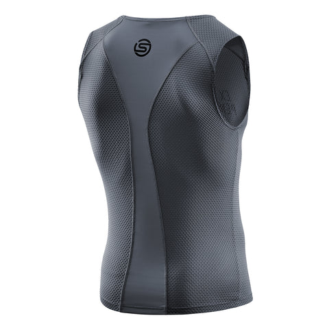 SKINS CYCLE MEN'S SLEEVELESS BASELAYER CHARCOAL