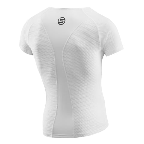 SKINS CYCLE MEN'S SHORT SLEEVE BASELAYER WHITE