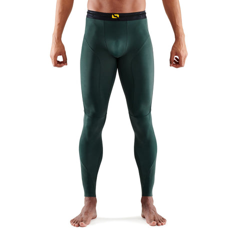 SKINS SERIES-5 MEN'S LONG TIGHTS FOREST GREEN