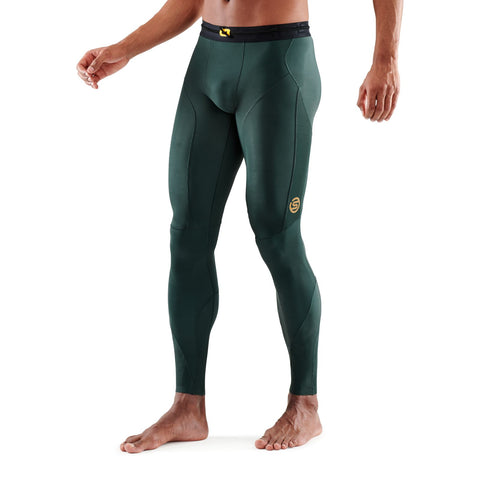 SKINS SERIES-5 MEN'S LONG TIGHTS FOREST GREEN