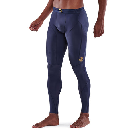 SKINS SERIES-5 MEN'S LONG TIGHTS NAVY BLUE