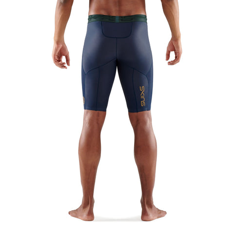 SKINS SERIES-5 MEN'S HALF TIGHTS BATTLESHIP