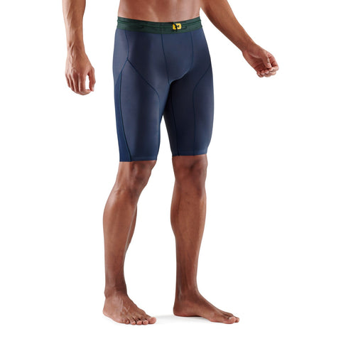 SKINS SERIES-5 MEN'S HALF TIGHTS BATTLESHIP