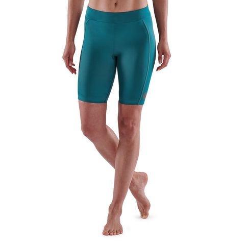 SKINS SERIES-5 WOMEN'S HALF TIGHTS TEAL