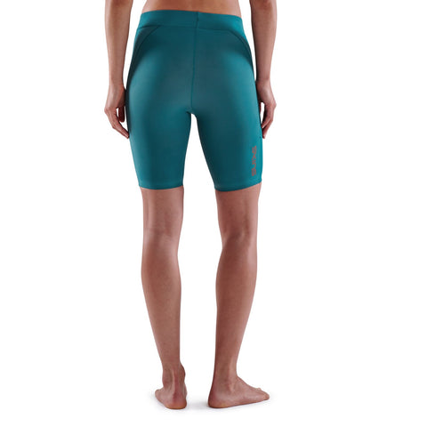 SKINS SERIES-5 WOMEN'S HALF TIGHTS TEAL