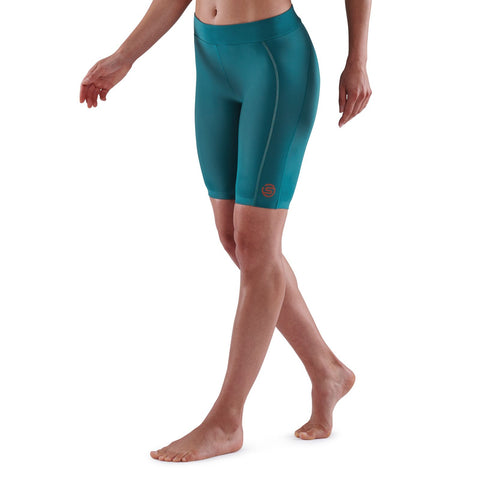 SKINS SERIES-5 WOMEN'S HALF TIGHTS TEAL