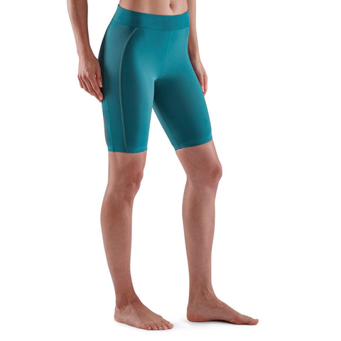 SKINS SERIES-5 WOMEN'S HALF TIGHTS TEAL