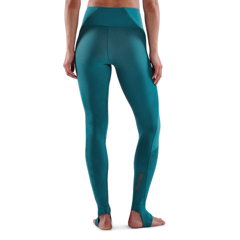 SKINS SERIES-5 WOMEN'S TRAVEL AND RECOVERY LONG TIGHTS TEAL