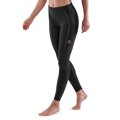 SKINS SERIES-5 WOMEN'S LONG TIGHTS BLACK (WITH POCKET)