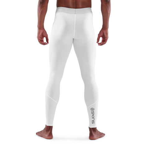 SKINS SERIES-1 MEN'S LONG TIGHTS WHITE