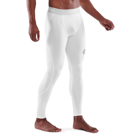 SKINS SERIES-1 MEN'S LONG TIGHTS WHITE