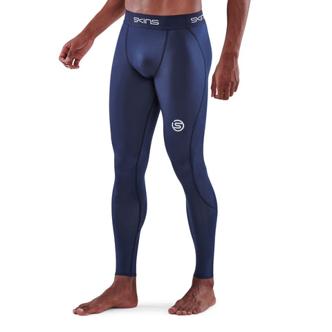 SKINS SERIES-1 MEN'S LONG TIGHTS NAVY BLUE