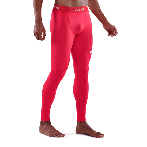 SKINS SERIES-1 MEN'S LONG TIGHTS RED