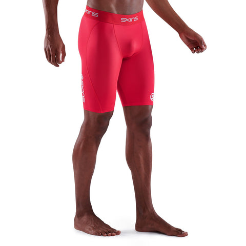 SKINS SERIES-1 MEN'S HALF TIGHTS RED