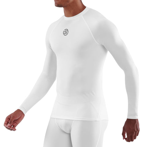 SKINS SERIES-1 MEN'S LONG SLEEVE TOP WHITE