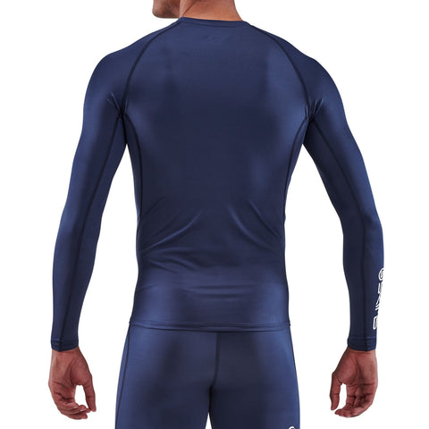 SKINS SERIES-1 MEN'S LONG SLEEVE TOP NAVY BLUE