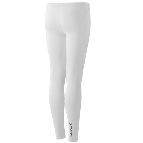 SKINS SERIES-1 YOUTH LONG TIGHTS WHITE