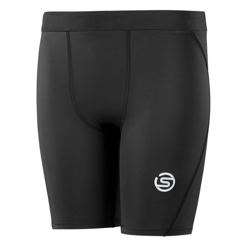 SKINS SERIES-1 YOUTH HALF TIGHTS BLACK