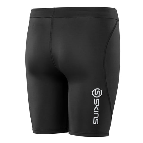 SKINS SERIES-1 YOUTH HALF TIGHTS BLACK