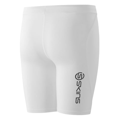 SKINS SERIES-1 YOUTH HALF TIGHTS WHITE