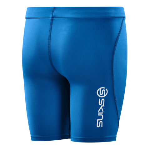 SKINS SERIES-1 YOUTH HALF TIGHTS BRIGHT BLUE