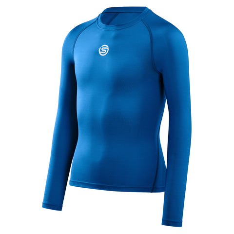 SKINS SERIES-1 YOUTH LONG SLEEVE TOP BRIGHT BLUE