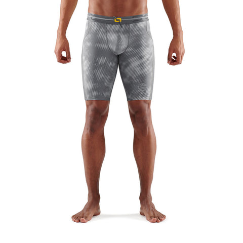 SKINS SERIES-3 MEN'S HALF TIGHTS CAMO GREY