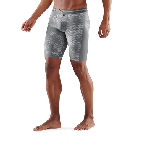 SKINS SERIES-3 MEN'S HALF TIGHTS CAMO GREY