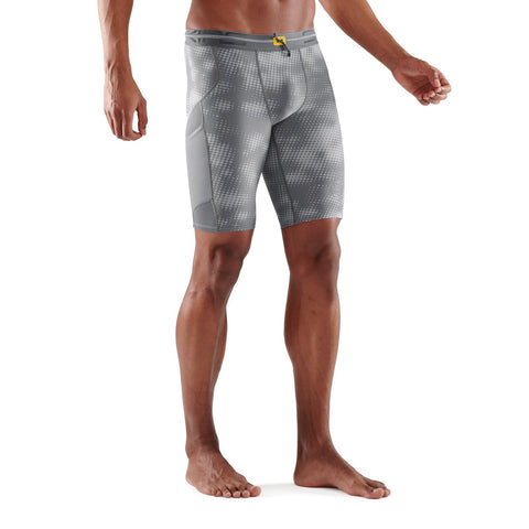 SKINS SERIES-3 MEN'S HALF TIGHTS CAMO GREY