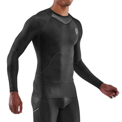 SKINS SERIES-3 MEN'S LONG SLEEVE TOP BLACK