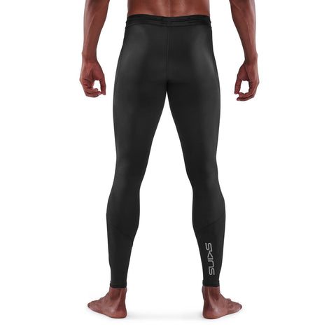 SKINS SERIES-3 MEN'S TRAVEL AND RECOVERY LONG TIGHTS BLACK