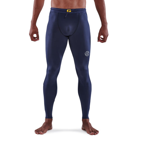 SKINS SERIES-3 MEN'S TRAVEL AND RECOVERY LONG TIGHTS NAVY BLUE