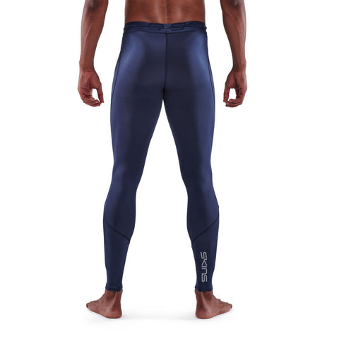 SKINS SERIES-3 MEN'S TRAVEL AND RECOVERY LONG TIGHTS NAVY BLUE