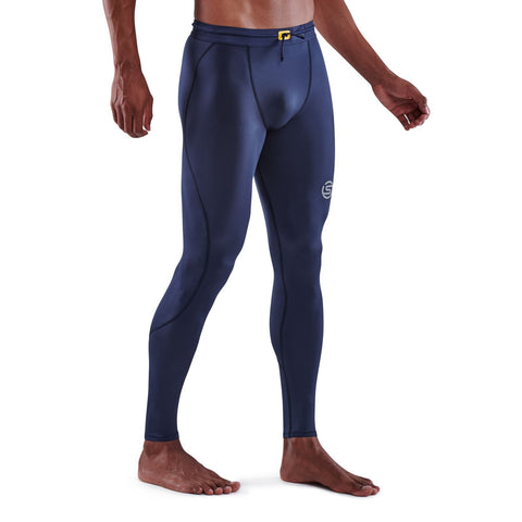 SKINS SERIES-3 MEN'S TRAVEL AND RECOVERY LONG TIGHTS NAVY BLUE