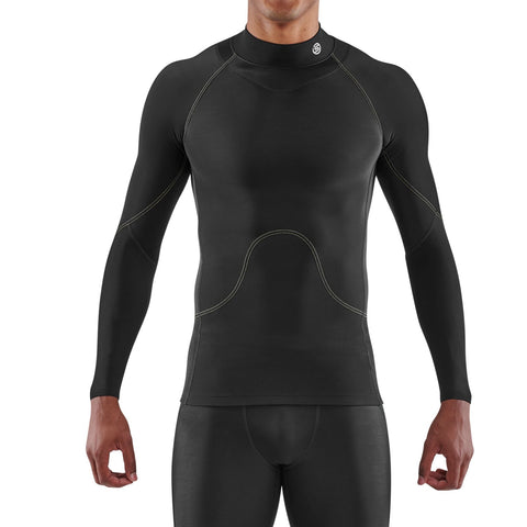 SKINS SERIES-3 MEN'S THERMAL LONG SLEEVE TOP BLACK