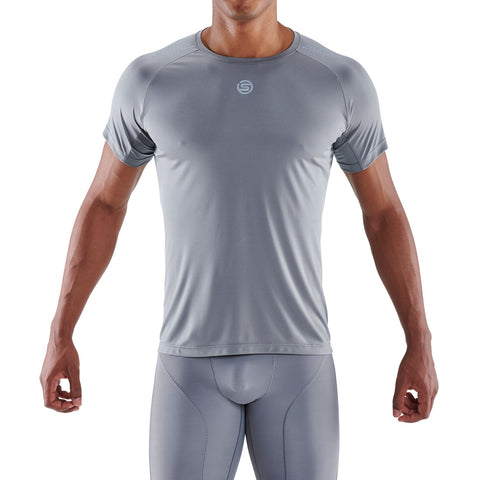 SKINS SERIES-3 MEN'S SHORT SLEEVE ACTIVE TOP MID GREY