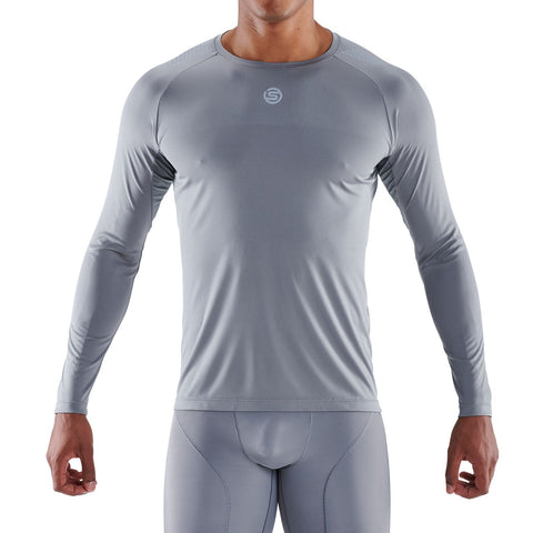 SKINS SERIES-3 MEN'S LONG SLEEVE ACTIVE TOP MID GREY