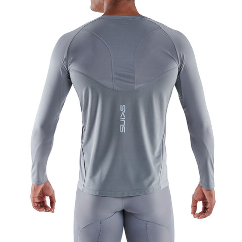 SKINS SERIES-3 MEN'S LONG SLEEVE ACTIVE TOP MID GREY